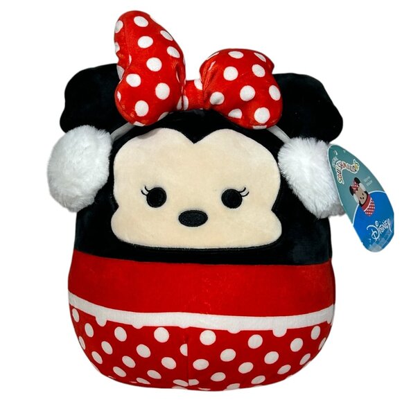 Disney Minnie Mouse Squishmallow Earmuffs Christmas Squad 2021 8" - Picture 1 of 9